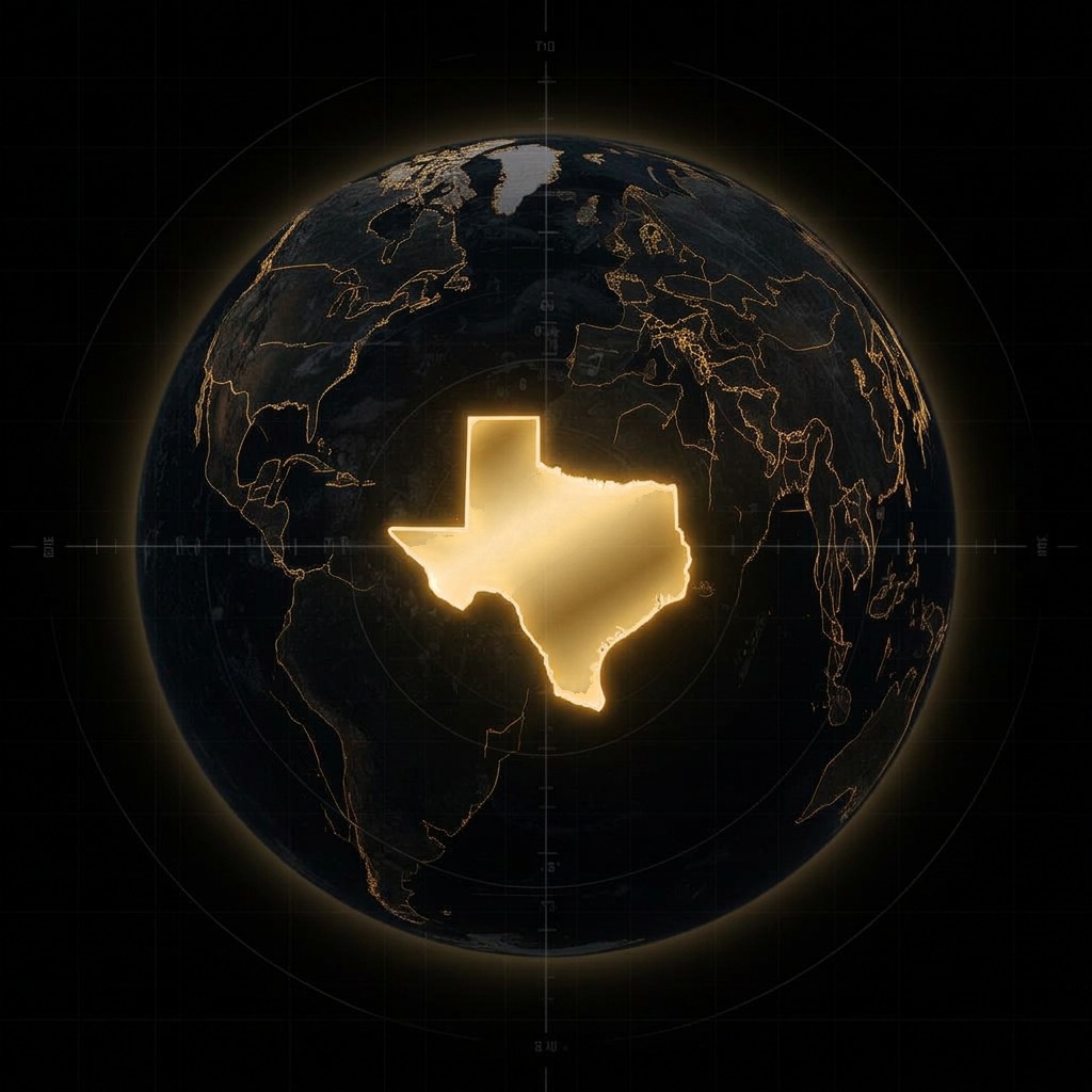 Tactical globe highlighting Texas — Black Ops Pest Control coverage zone